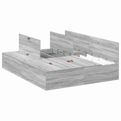 Bedframe Grijs sonoma 200 x 150 x 31.5 cm Bewerkt hout