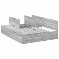 Bedframe Grijs sonoma 200 x 150 x 31.5 cm Bewerkt hout - thumbnail