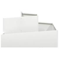 Tuin Bloempot Wit 80 x 80 x 50 cm Koudgewalst staal - thumbnail