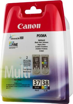 Canon PG-37/CL-38 Origineel Zwart, Cyaan, Magenta, Geel 2 stuk(s)