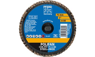 PFERD TOOLS 47202091 CDR PFF 75 A 80 Lamellenschijf Diameter 75 mm Korrelgrootte (num) 80 Brons, Titanium, Titaniumlegering, Koper, Messing, RVS, Grijs/grauw