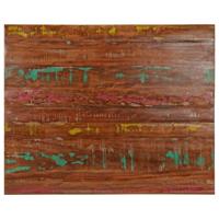 Tafelblad rechthoekig 110x80x2,5 cm massief gerecycled hout - thumbnail