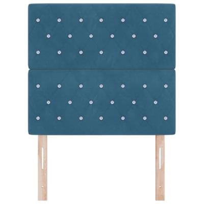 LED Hoofdbord met LED -striplichten Donkerblauw 100 cm Fluweel