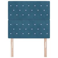 LED Hoofdbord met LED -striplichten Donkerblauw 100 cm Fluweel - thumbnail