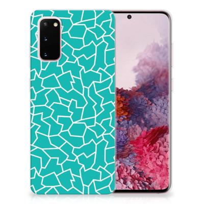 Samsung Galaxy S20 | Hoesje maken | Cracks Blue