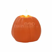 LED Kaars Pompoen Oranje 8,5cm - thumbnail