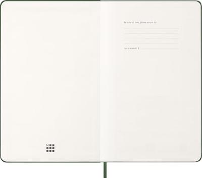 Moleskine 12 Monate Wochen Notizkalender 2026, Large/A5, 1 Wo = 1 Seite, rechts linierte Seite, Fester Einband, Myrtengrün