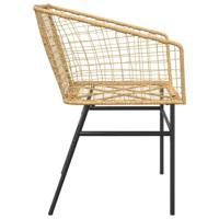Tuinstoel bruin poly rattan 2 st - thumbnail