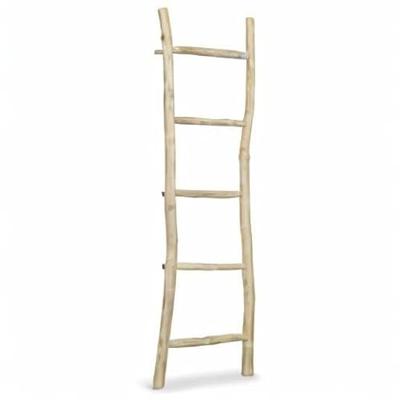 VidaXL Handdoekenladder met 5 sporten 45x150 cm teakhout