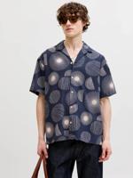 Jack & Jones Jjabstract Print Ss Resort Shirt Overhemd 4922958 Navy Blazer - thumbnail