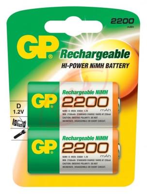 GP Batteries ReCyko+ D 2200 - 2 oplaadbare batterijen