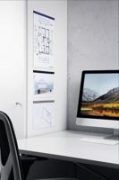 Magneetklem Durable Durafix rail 297mm 5 stuks metaal-zilver - thumbnail