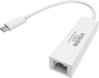 Vision TC-USBCETH tussenstuk voor kabels RJ-45 USB-C Wit - thumbnail