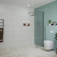 Fortifura Galeria inloopdouche - 60x200cm - ribbelglas - wandarm - chroom SW797950/SW797904 - thumbnail