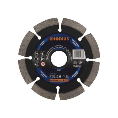 Rhodius 304091 DG70 Diamanten doorslijpschijf Diameter 115 mm Boordiameter 22.23 mm Beton 1 stuk(s) Rhodius 304091 DG70 Diamanten doorslijpschijf Diameter 115 mm Boordiameter 22.23 mm Beton 1 stuk(s)