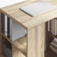 Bureau met plank Sonoma eiken 90 x 50 x 75 cm Bewerkt hout - thumbnail