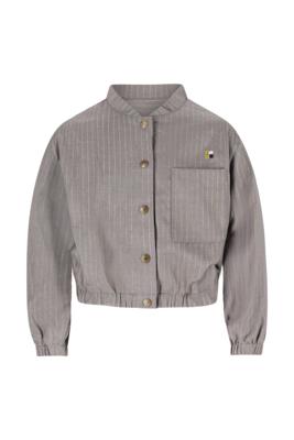 Like Flo winter blouse meisjes teens - grijs - Chilly - drukknoop - pinstripe