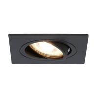 Mallorca LED inbouwspot - IP20 - Kantelbaar - 4 Watt 345 lumen - 2700K warm wit - GU10 - Dimbaar - Vierkant - Voor binnen - Zwart - thumbnail