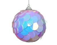 Kerstbal pailletten iriserend 8cm 4 dlg - thumbnail