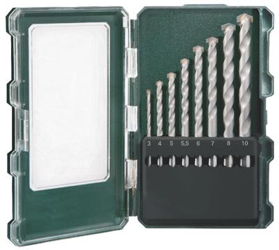 Metabo 626706000 Steen-spiraalboorset 8-delig 3 mm, 4 mm, 5 mm, 5.5 mm, 6 mm, 7 mm, 8 mm, 10 mm 8 stuk(s)