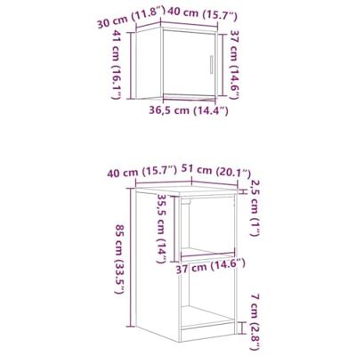 VidaXL Garagekasten 2 st spaanplaat zwart VidaXL Garagekasten 2 st spaanplaat zwart