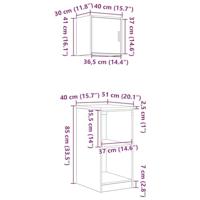 VidaXL Garagekasten 2 st spaanplaat zwart - thumbnail