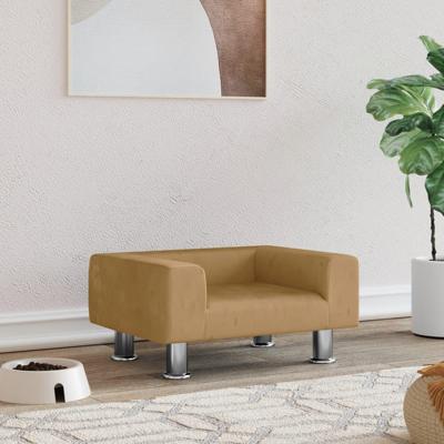 VidaXL Hondenmand 50x40x26,5 cm fluweel bruin