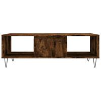 Salontafel 104x60x35 cm bewerkt hout gerookt eikenkleurig - thumbnail