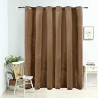 VidaXL Gordijn verduisterend met ringen 290x245 cm fluweel beige - thumbnail