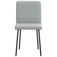 Eetkamerstoelen 2 st fluweel lichtgrijs - thumbnail