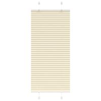 VidaXL Plissé rolgordijn 65x150 cm stofbreedte 64,4 cm polyester crème - thumbnail