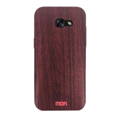 MOFI voor beschermende TPU-achterkant van de Galaxy A5 (2017)-houtstructuur Cover Case(Red)