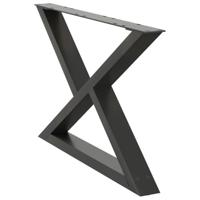 Salontafelpoten 2 st 70x(42-43,3) cm staal antraciet - thumbnail