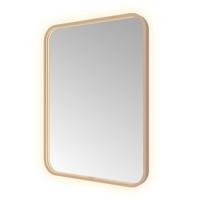Spiegel Hotbath &MORE 80x60 cm LED-Verlichting Spiegelverwarming Rechthoek Afgerond Geborsteld Koper PVD - thumbnail