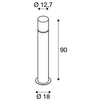 SLV Staande tuinlampRox 90cm metaalgrijs - 1001490 - thumbnail