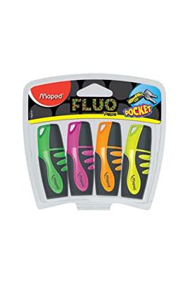 Maped Markeerstift Fluo'Peps Pocket Soft etui van 4 stuks