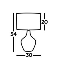 Searchlight Landelijke schemerlampTable 30cm mozaik met bruin - EU3847SM - thumbnail