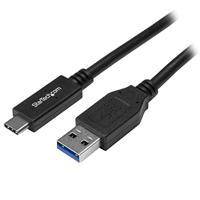 Kabel USB A naar USB C Startech USB31AC1M Zwart - thumbnail