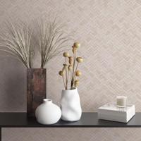 Noordwand Botanica Behang met rotan vlechtwerk 33333 - thumbnail