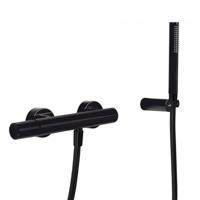 Douchemengkraan Tres Study Colors met Handdouche 29x8 cm Rond Mat Zwart Tres - thumbnail