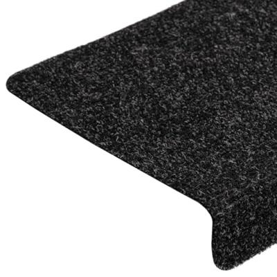 VidaXL Trapmatten zelfklevend 10 stuks 65x21x4 cm zwart rechthoekige rand