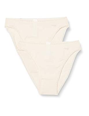 2-pack dames Basic Tai GO - biologische slips - M - Creme | Dames slip - Onderbroek - Ondergoed - M - Onderbroek - Ondergoed