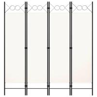 Kamerscherm met 4 panelen 160x180 cm wit - thumbnail