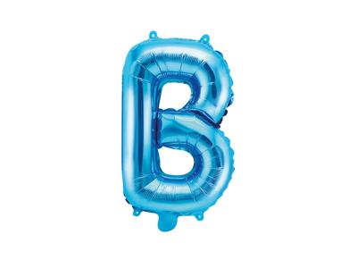 Folieballon Licht Blauw Letter &apos;B&apos; - 35cm