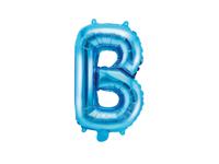 Folieballon Licht Blauw Letter &apos;B&apos; - 35cm - thumbnail