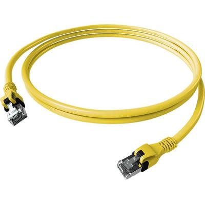 EasyLan DualBoot PushPull IP20 patchkabel, Cat.6A (Klasse EA), S/FTP, geel, 5 m