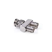 Nedis CVGP01946ME Adapter Antenne Bnc Male - 2x Bnc Female 10 Stuks Metaal - thumbnail