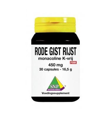 SNP Rode gist rijst monacoline K vrij 30 Vegetarische capsules