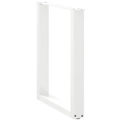 Eettafelpoten 3 st U-vormig 70x(72-73) cm staal wit