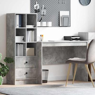 Bureau met lade 2 pcs Beton Grijs